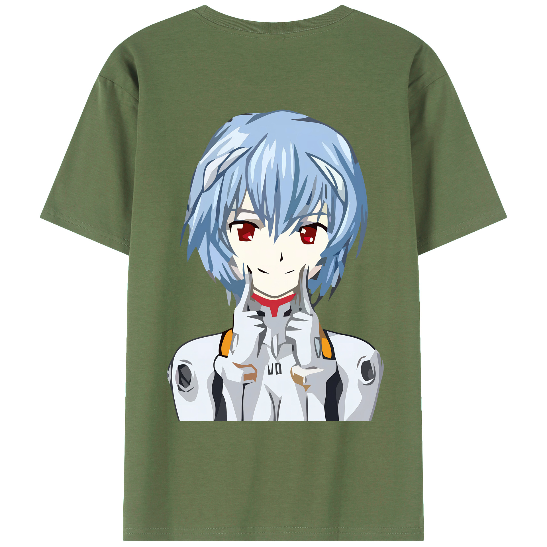 （画像用） EVA 新世紀エヴァンゲリオン 綿100％ メンズ半袖Tシャツ（バックプリント） 通気性